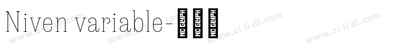 Niven variable字体转换